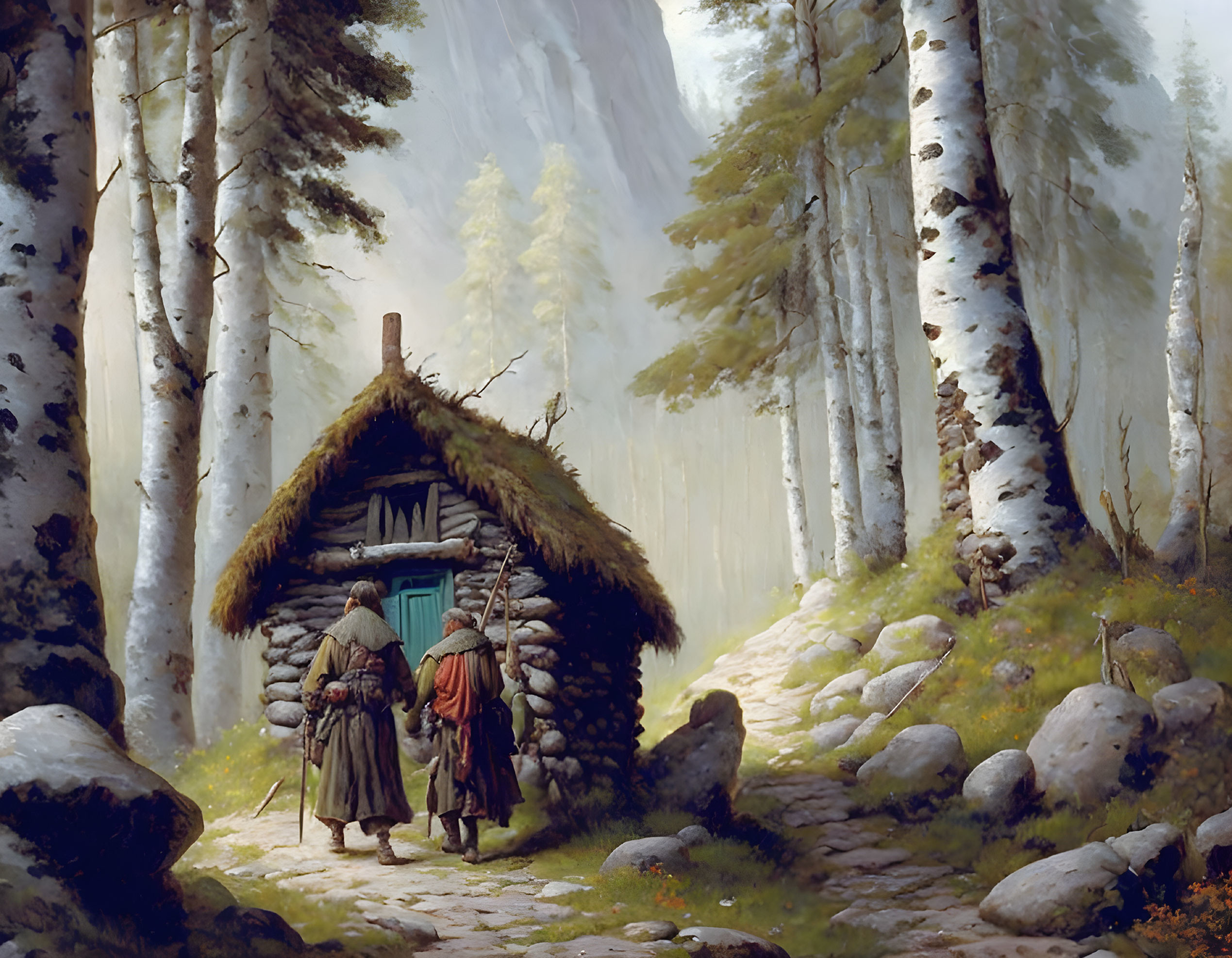 Painting of two adventurers