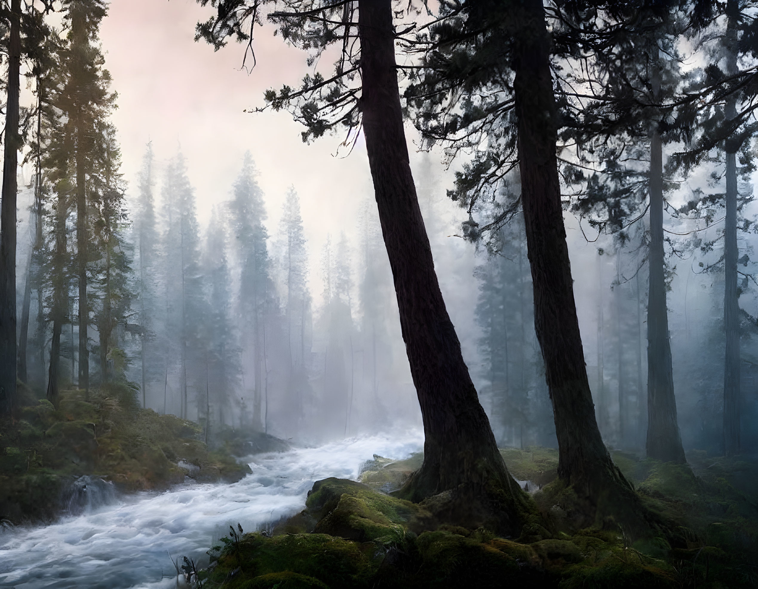 Misty morning in the black forest;