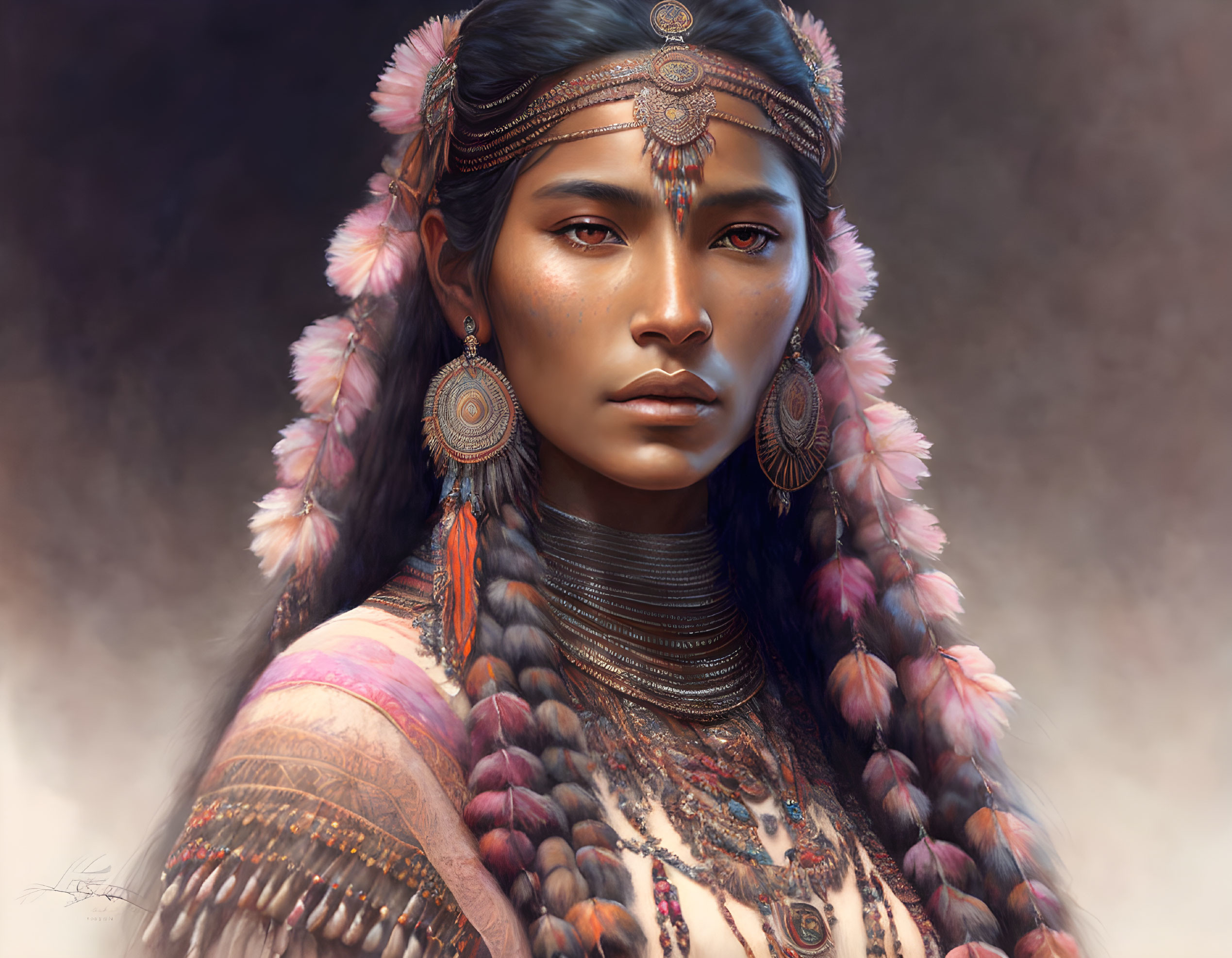 Beautiful native american woman