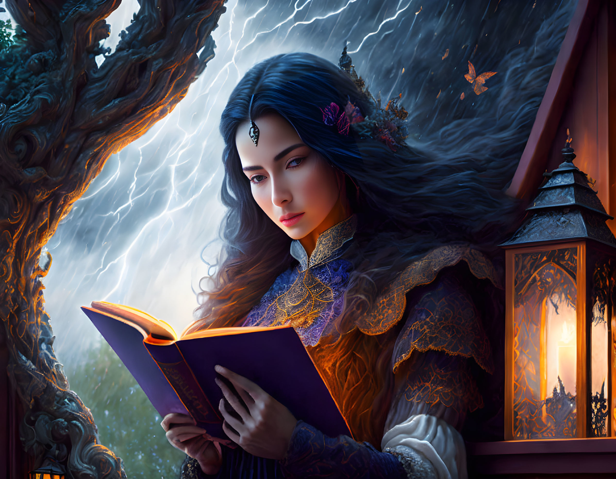  Fantasy portrait of beautiful witch