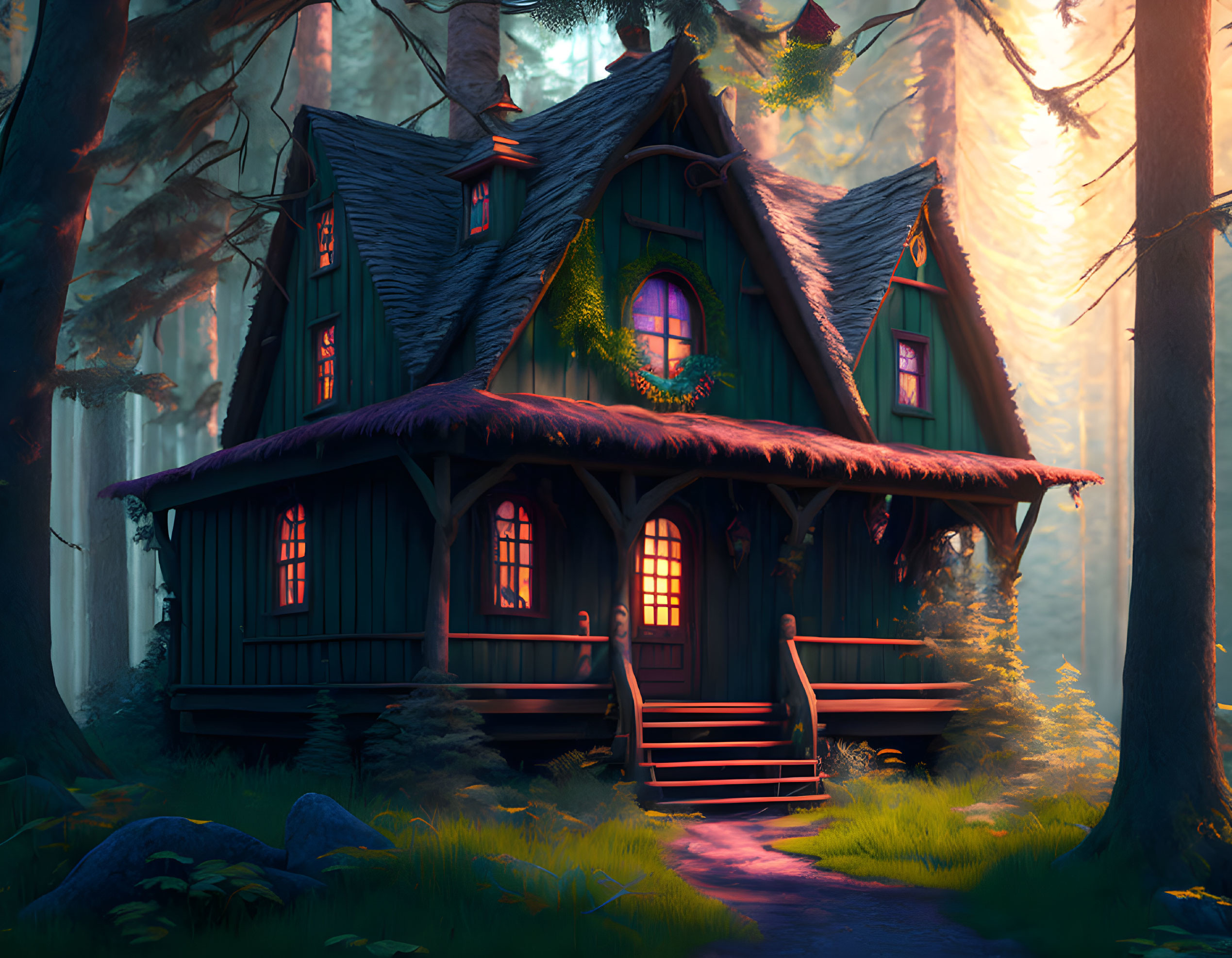 Witch house,in a forest