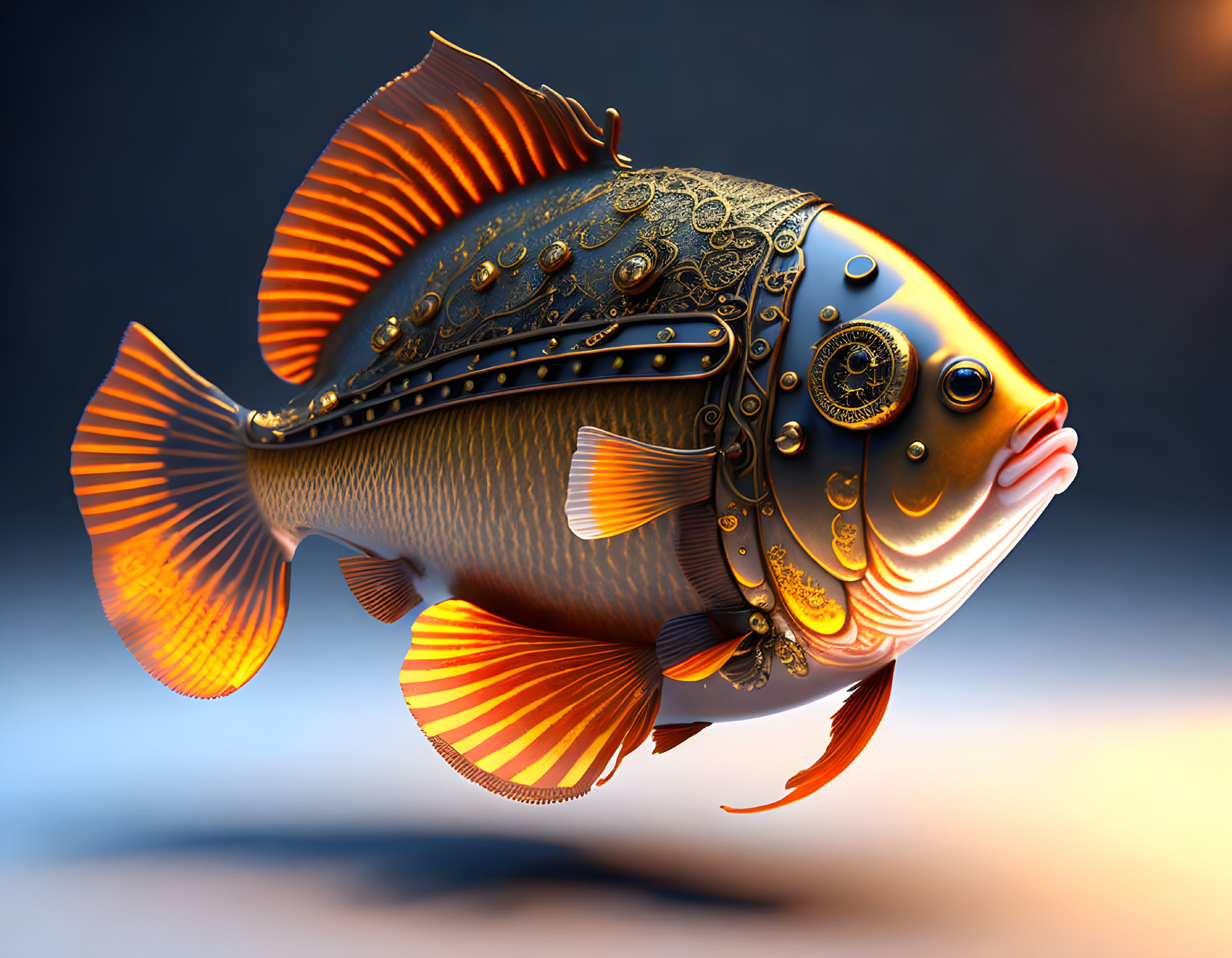 A steampunk goldfish