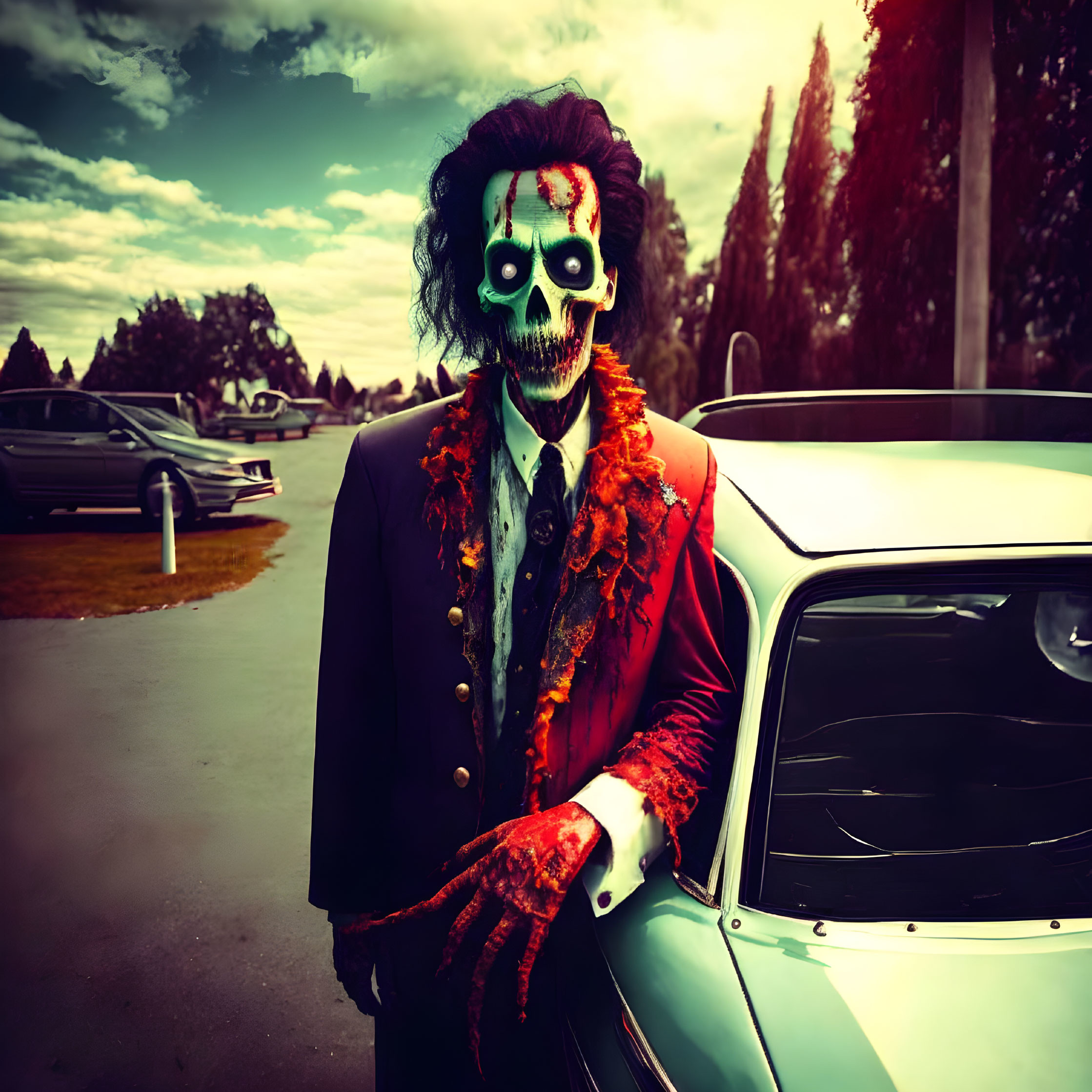  A very spooky, very scary, Zombie car salesman