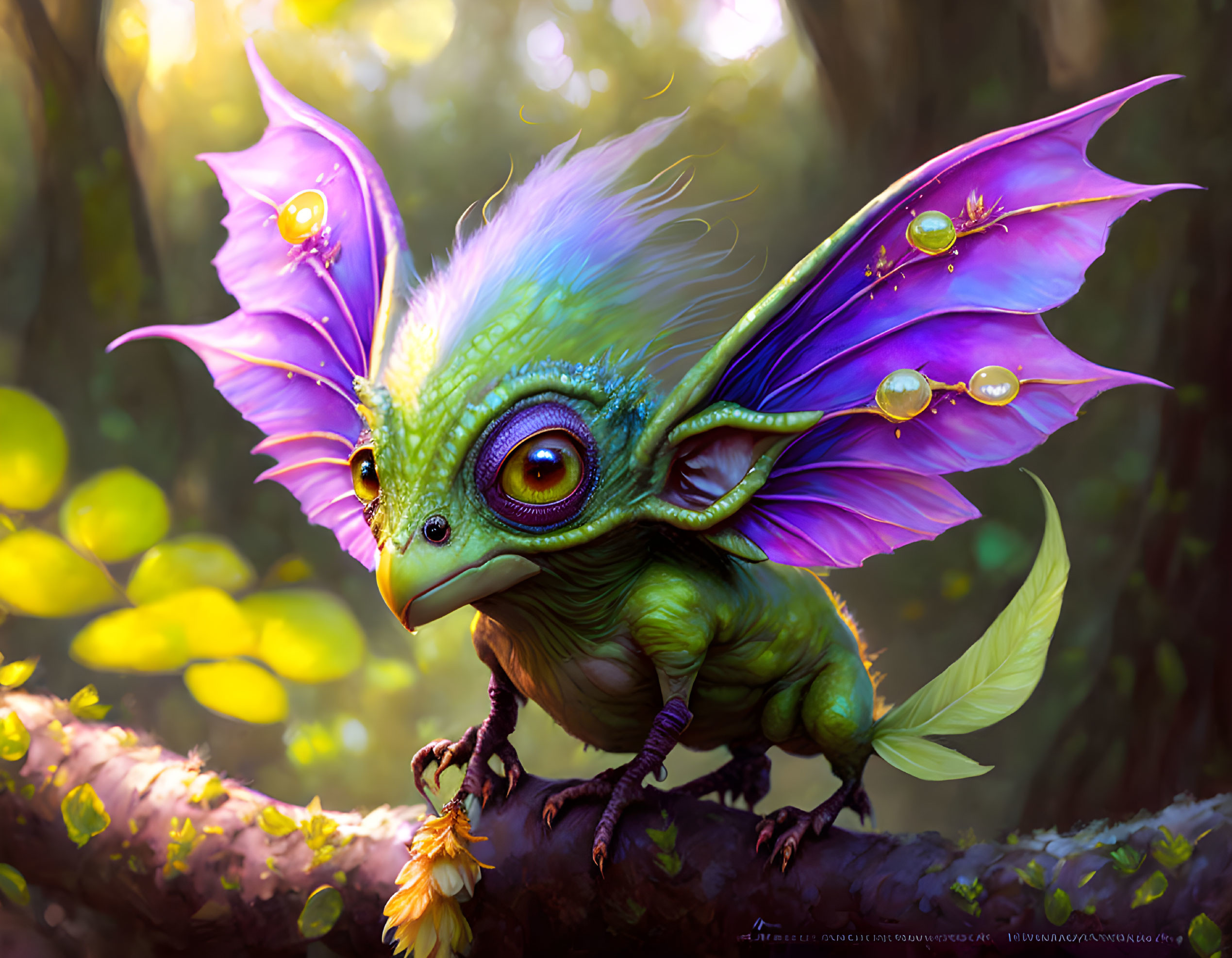Fantasy bird alien