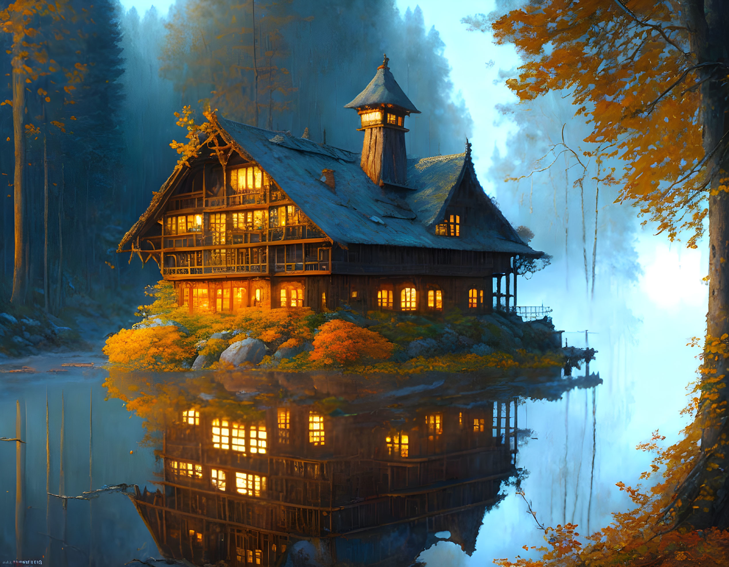 My country house on the lake