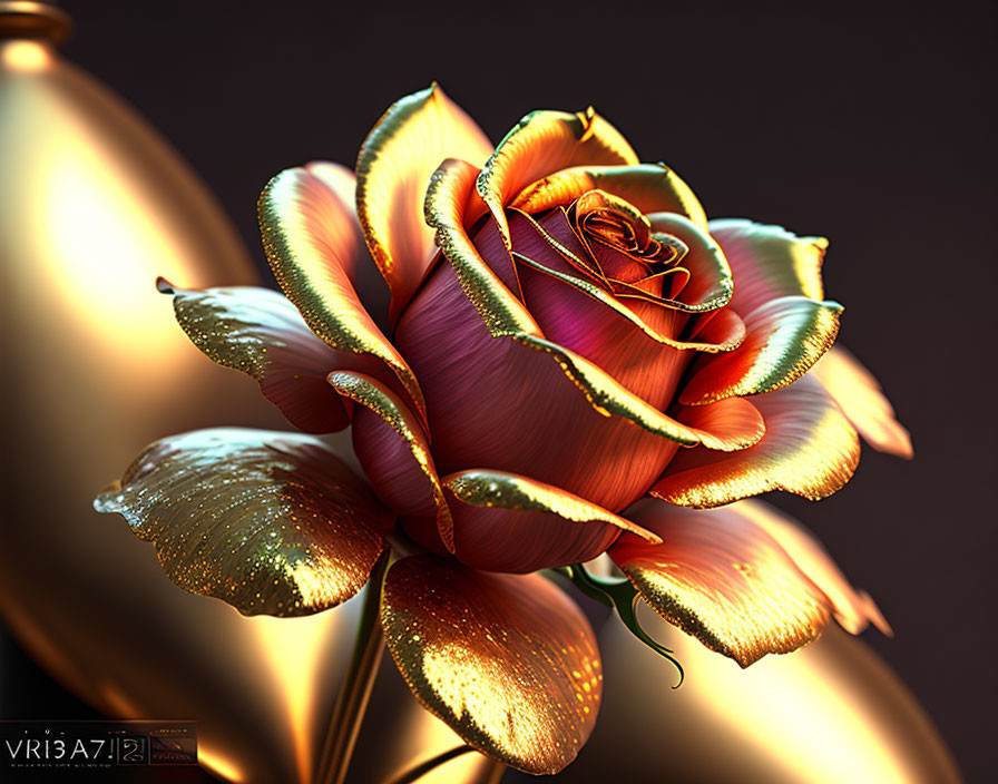 Beautiful metalic rose