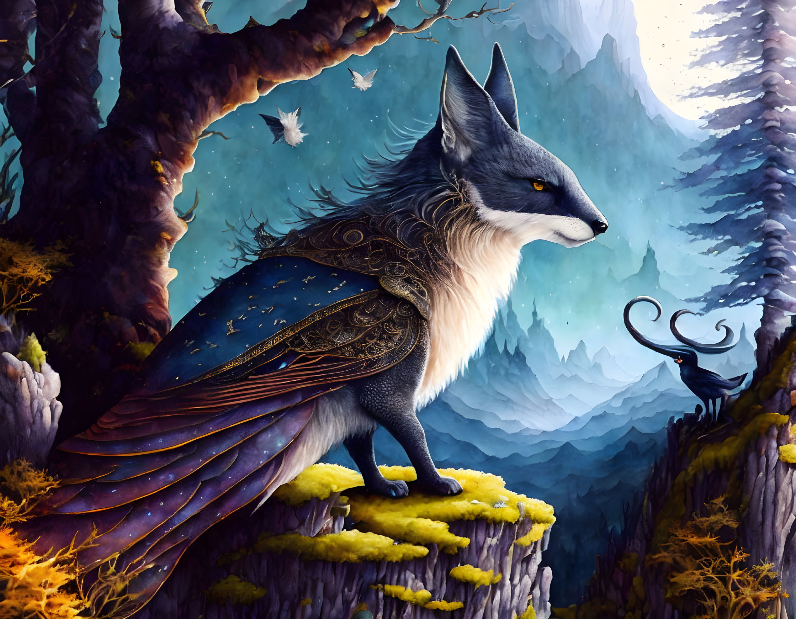  Fantasy animals in fantasy landscape