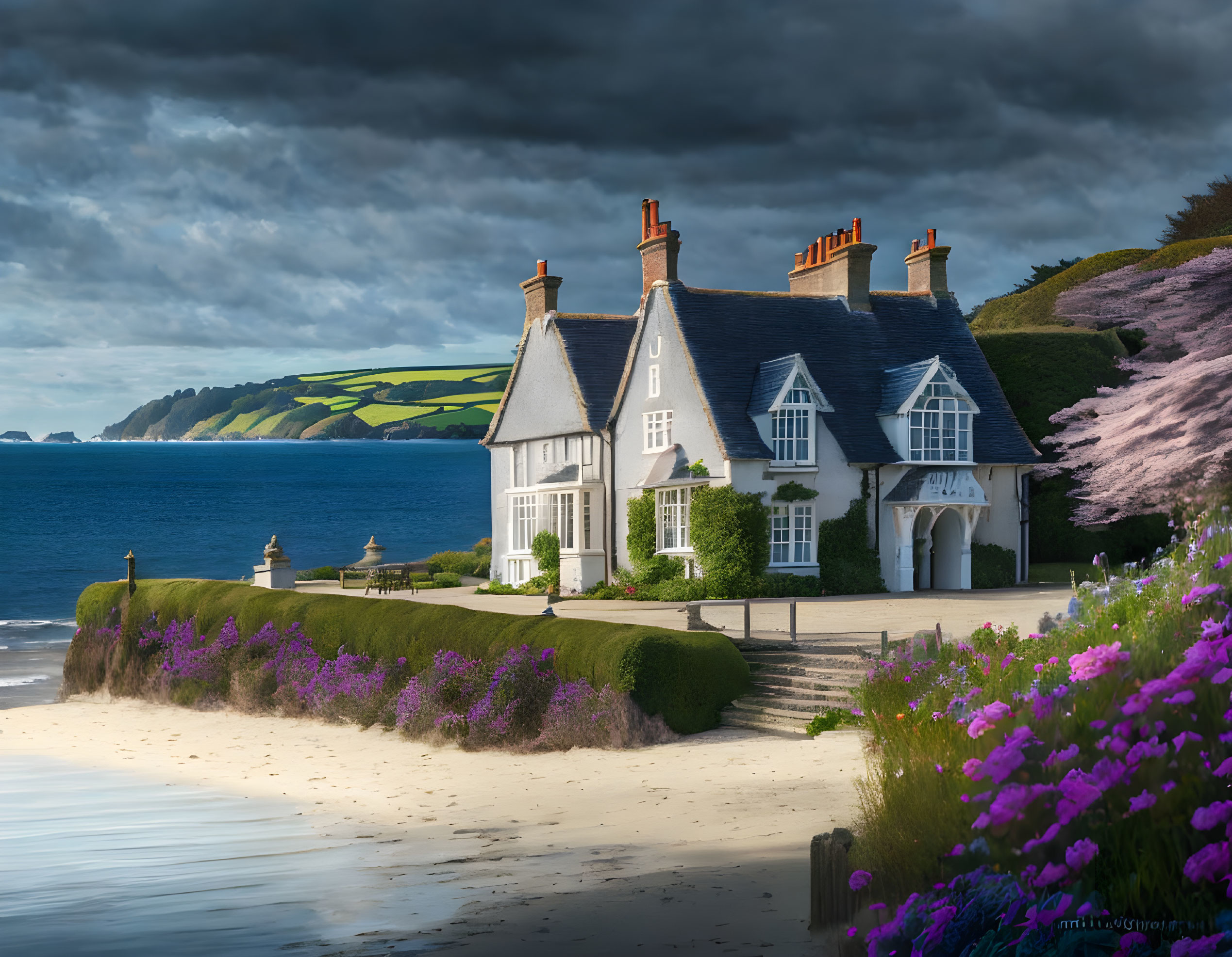   A beautiful, seaside estate house Coastal Englan