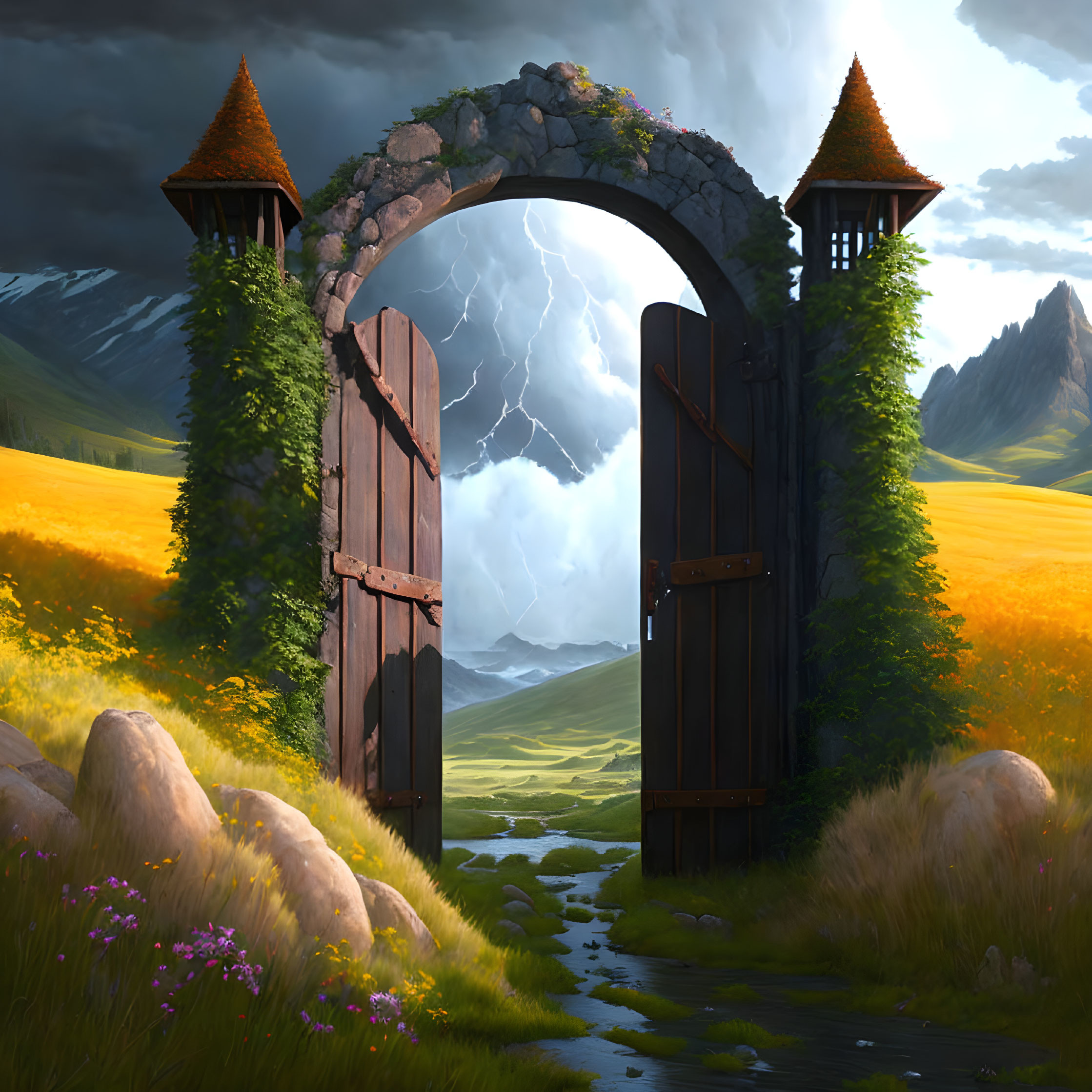 Gate to a stormy valley