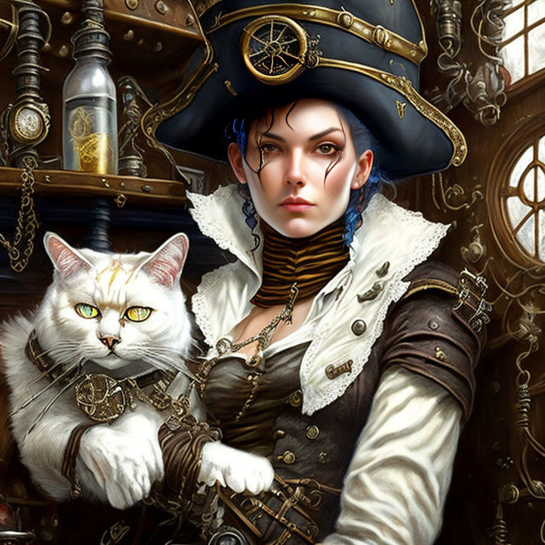 A female Steampunk Pirate 