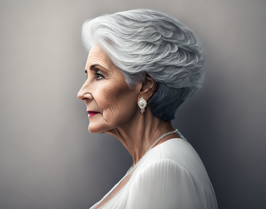 Elegant older woman