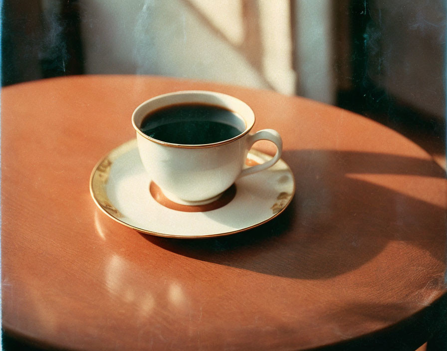 A cup of coffee. Vintage foto
