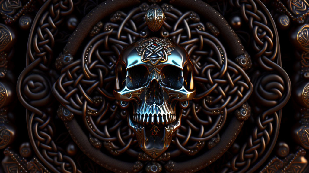 Celtic Metal skull