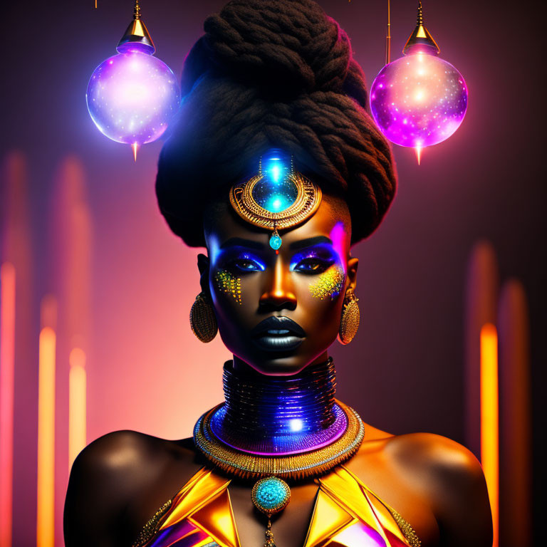 black female futuristic royal
