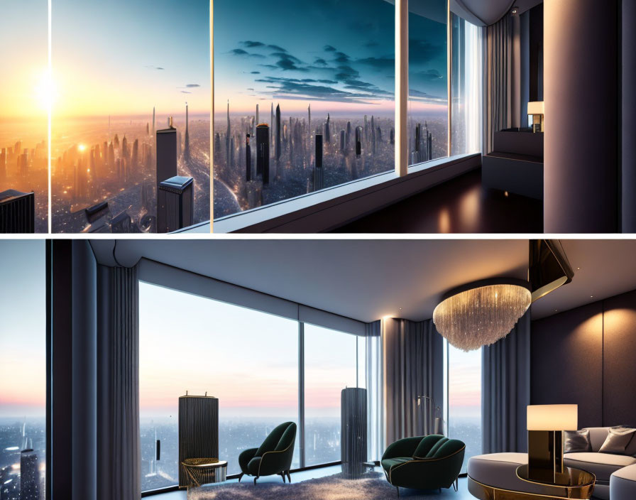 futuristic penthouse view