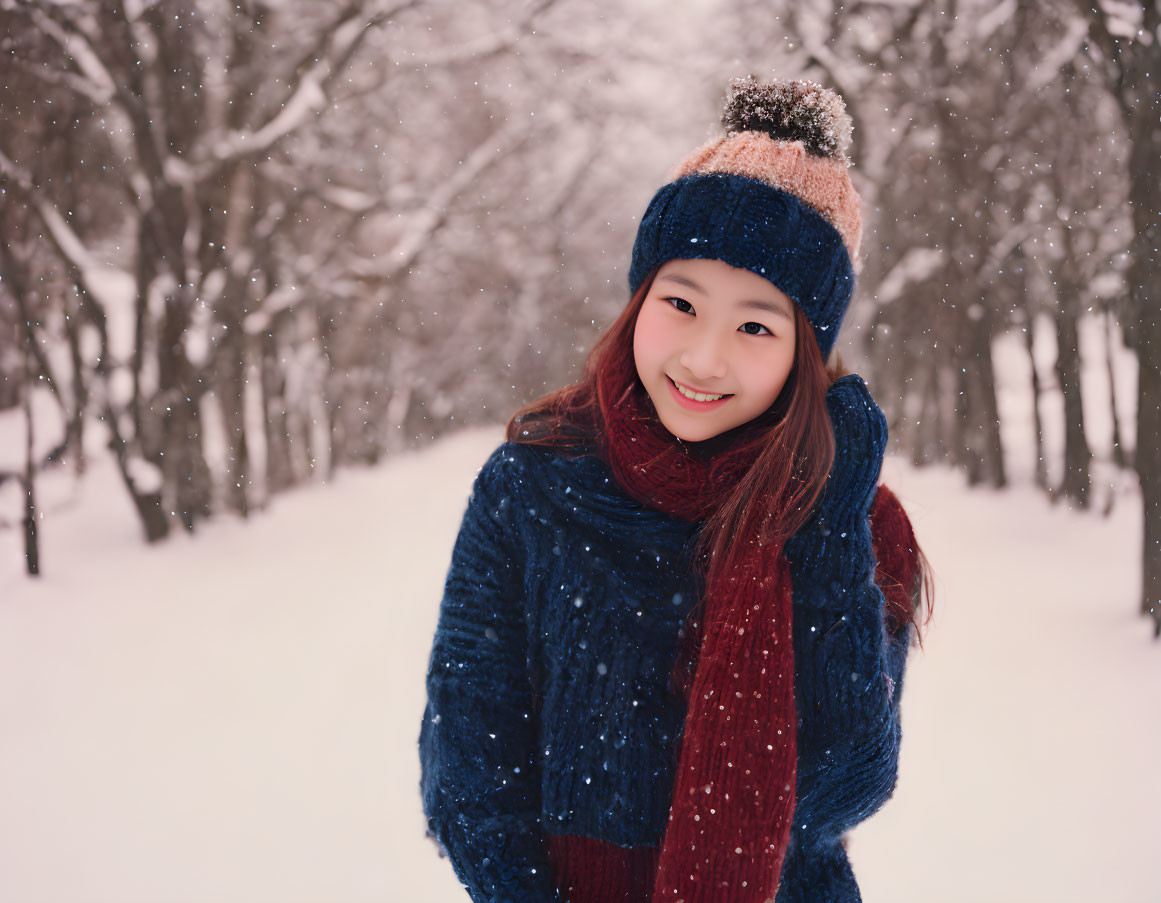 cute girl in winter