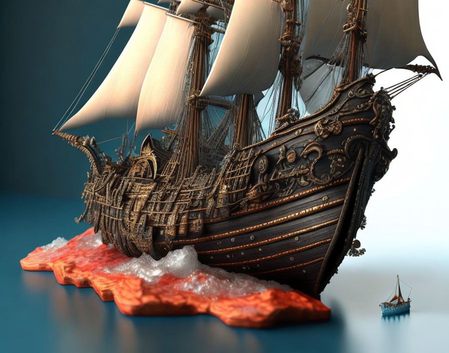 A scale modeled Pirate ship