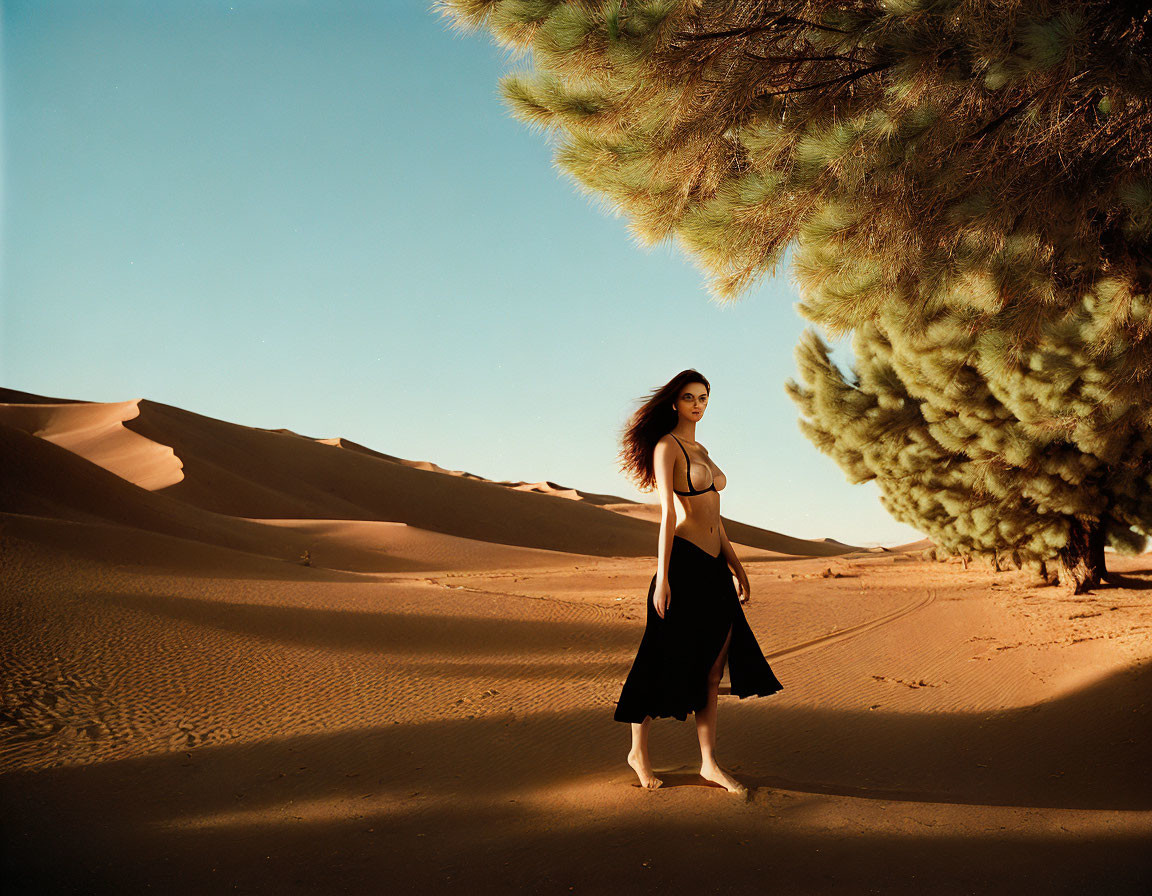 Girl in desert 