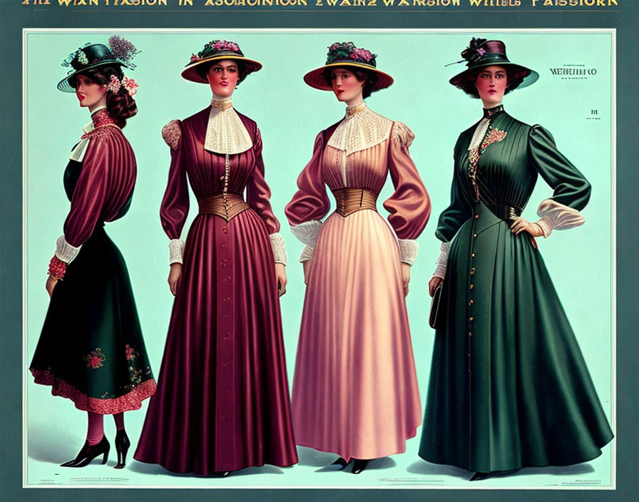 Women's fashion in 1910