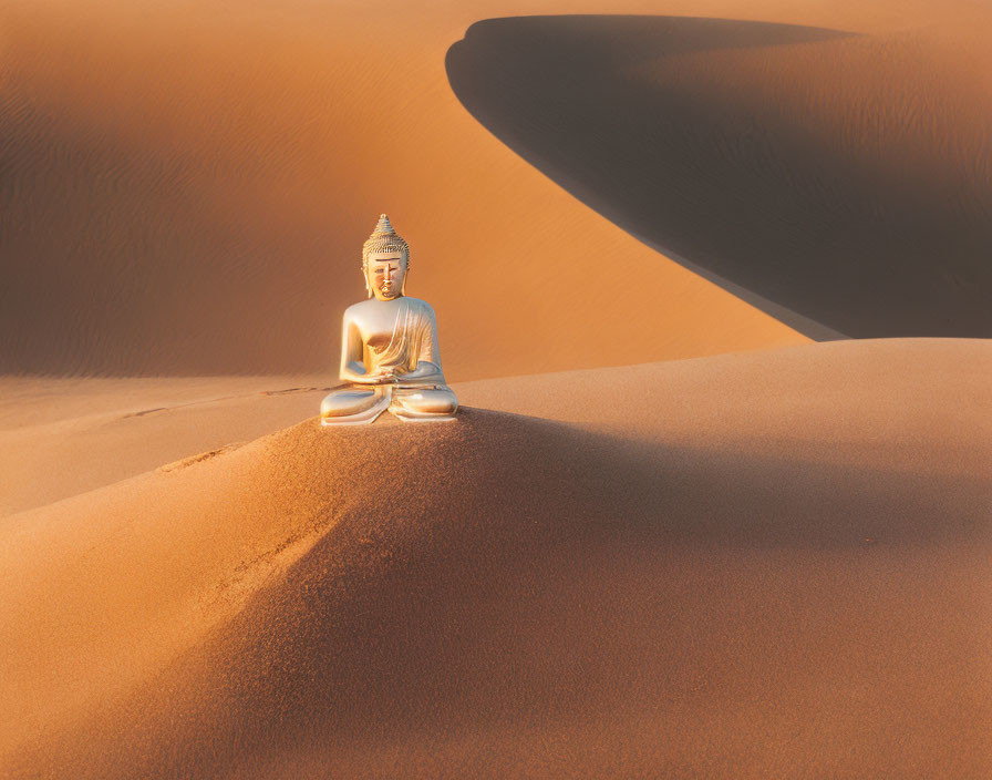 Buddha on sand