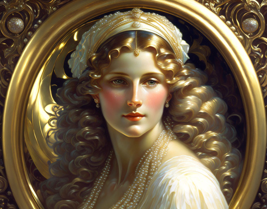 Lady with pearls