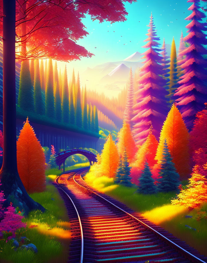 Railway in the forest