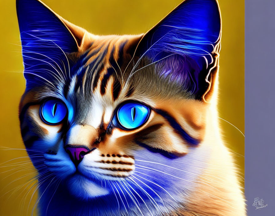 A cat with blue eyes 