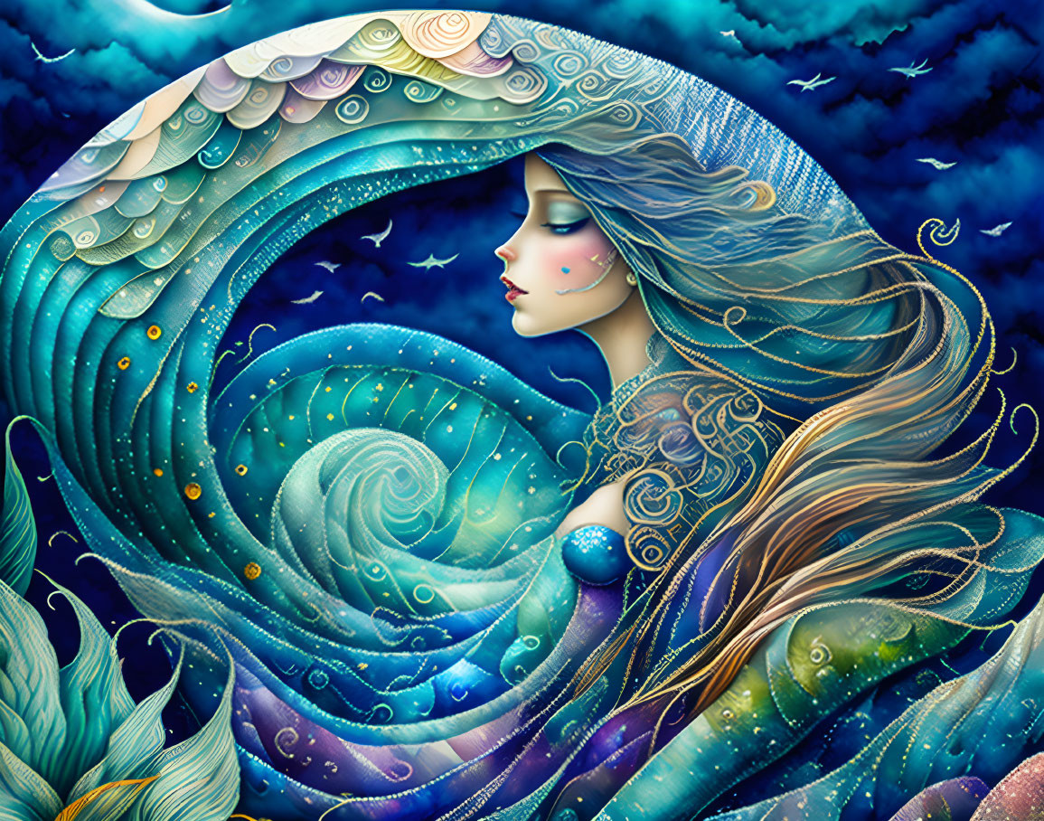 mermaid at sea