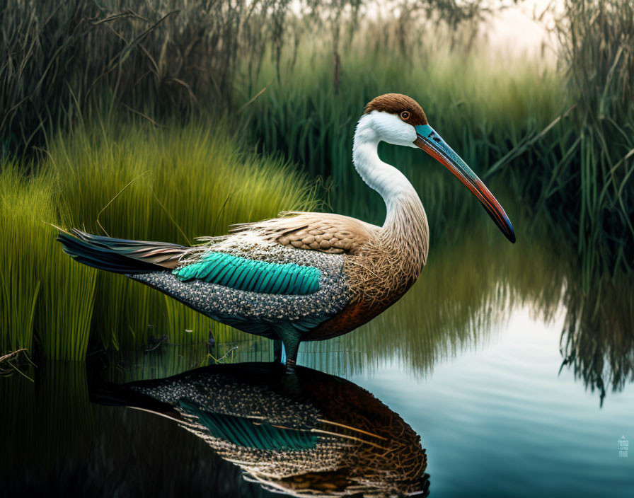 bird in a swamp