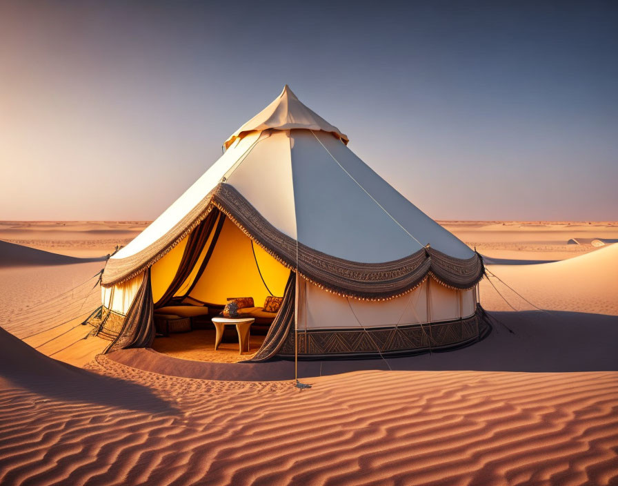 Tent in the middle of the Desert