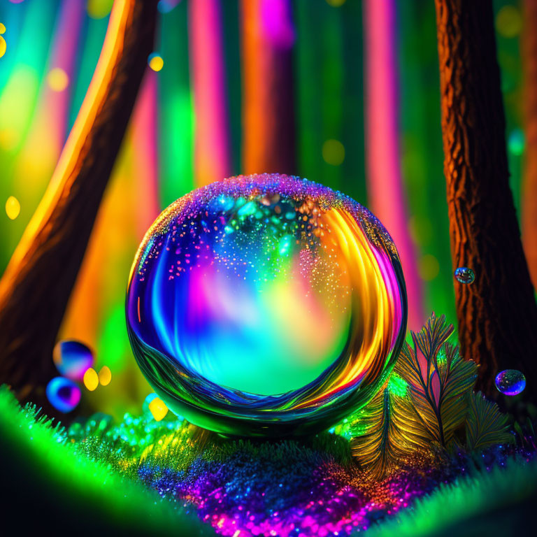 Rainbow water droplet 
