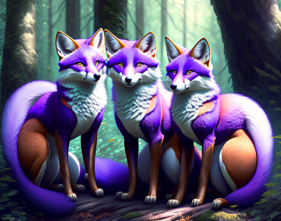 Lilac Foxes