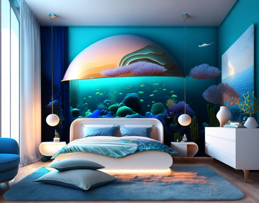 oceon themed bedroom