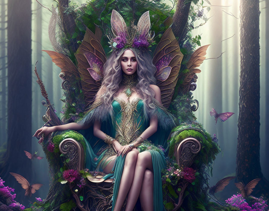 faerie queen on her throne