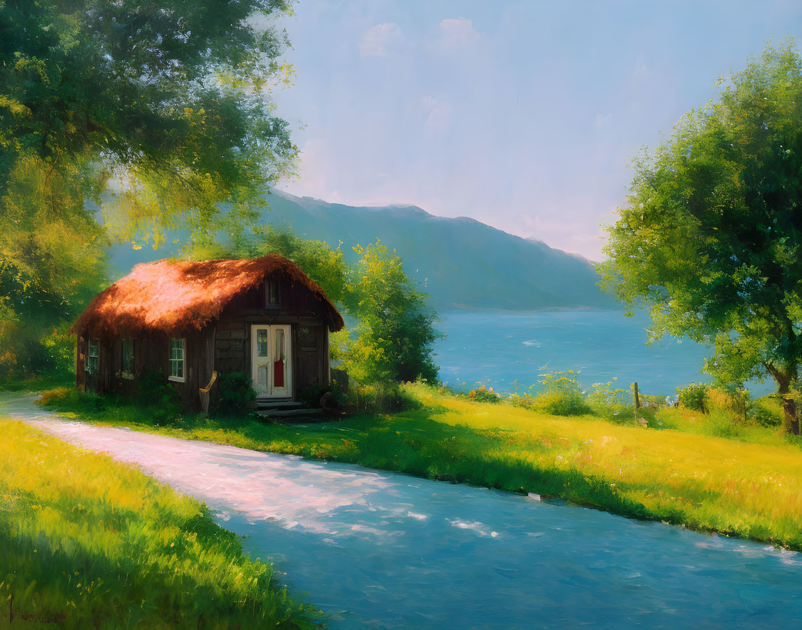 cottage by the water
