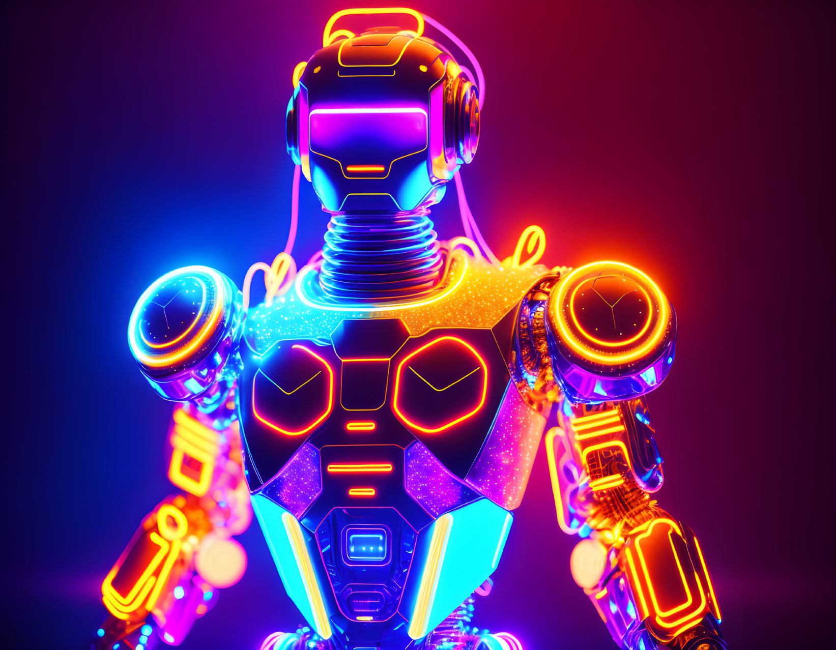 neon robot