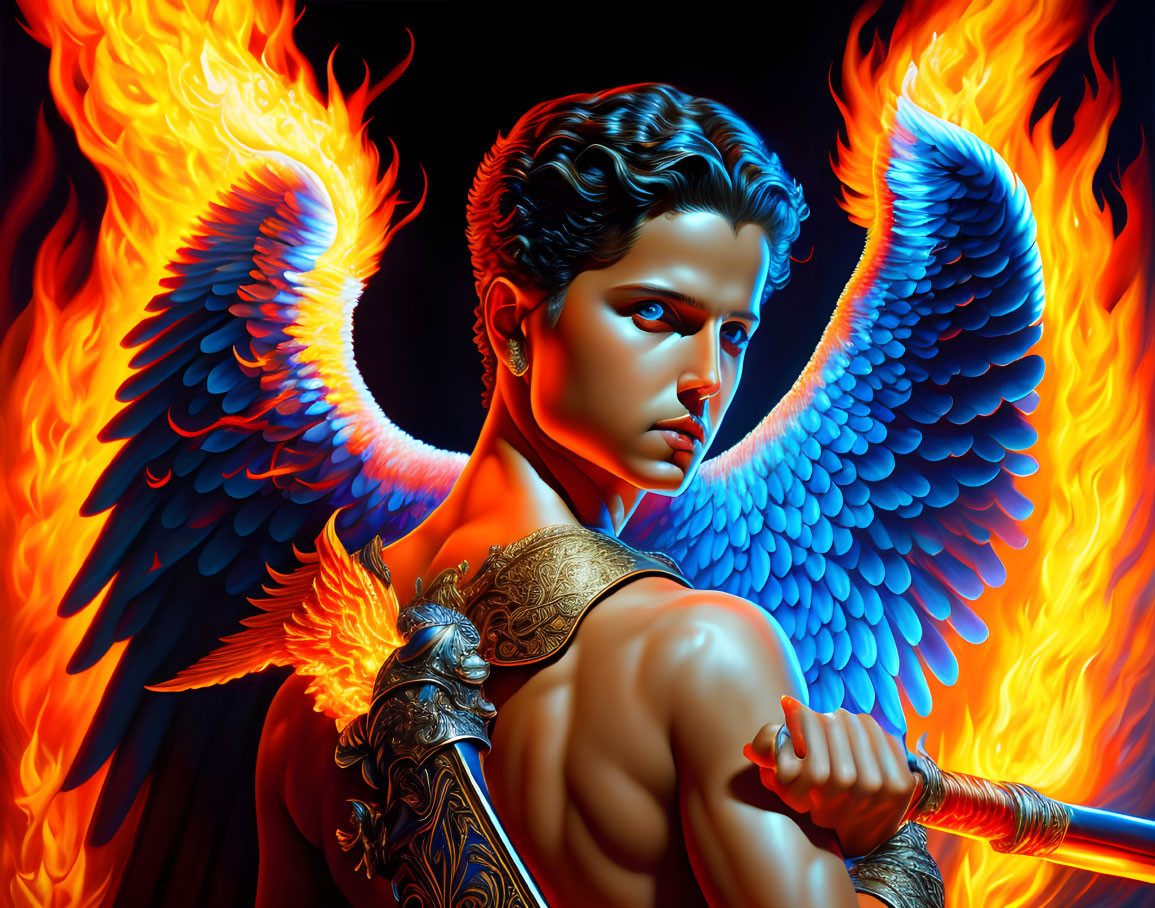 angel with flaming sword