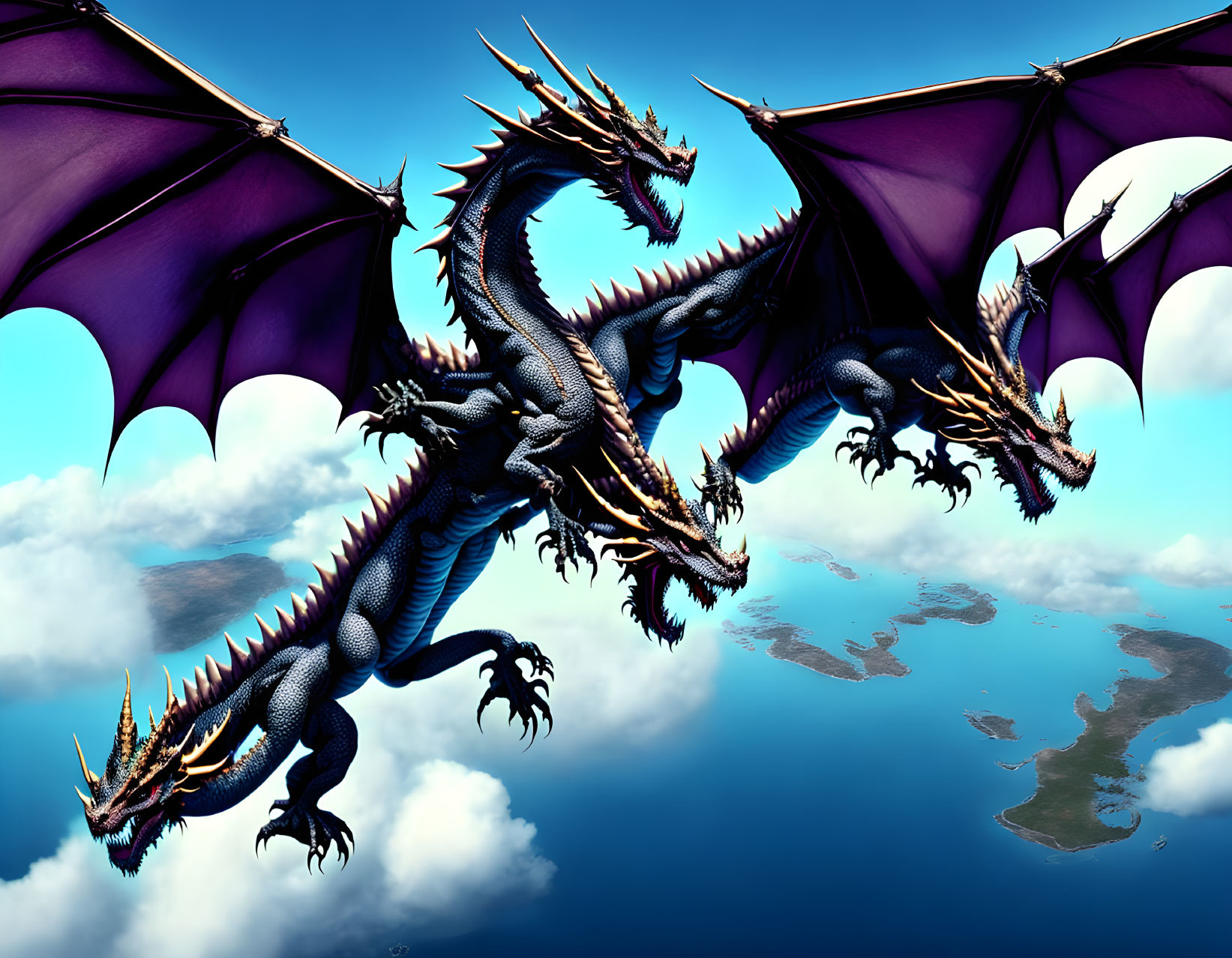 dragon (x4) 4 headed dragon