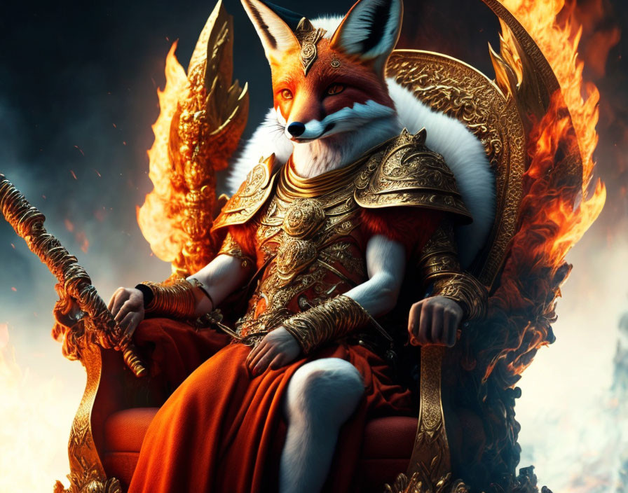   A very powerful looking fox god 