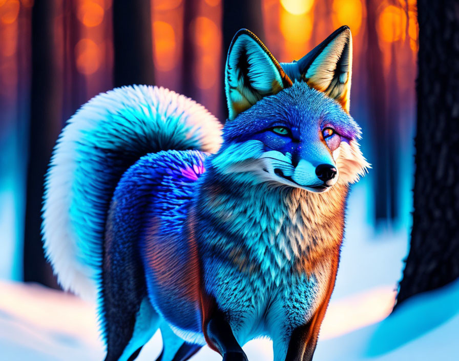   A Majestic blue fox 