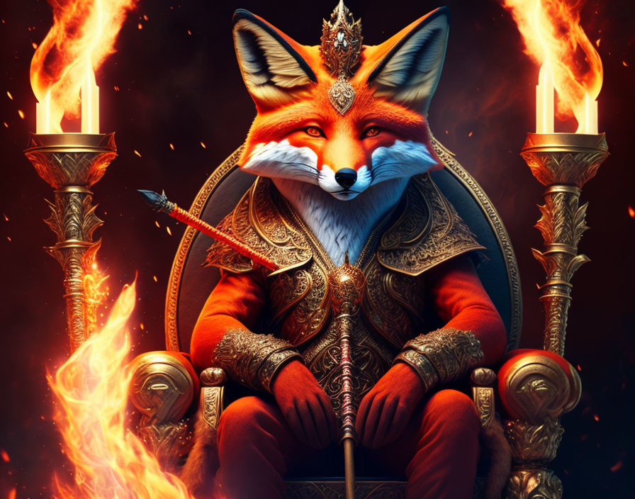   A very powerful looking fox god 