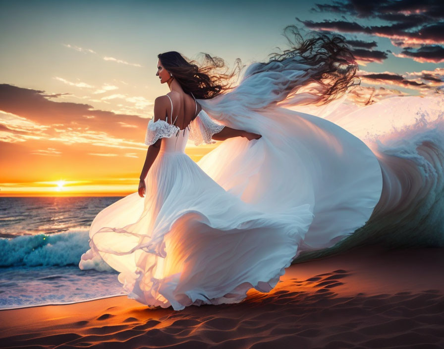 waves & a white dress