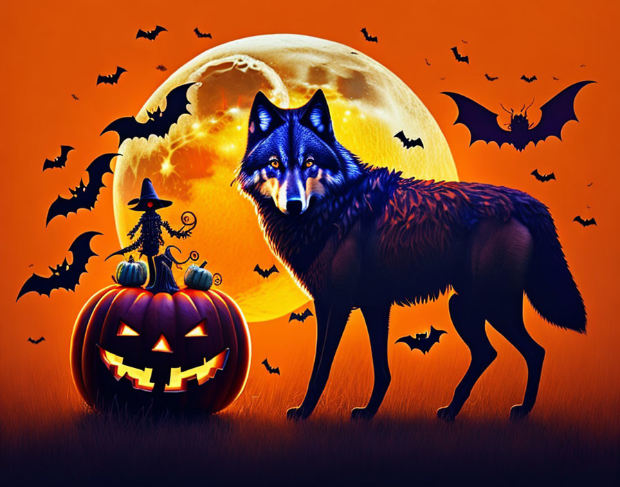 The trick-or-treating wolf