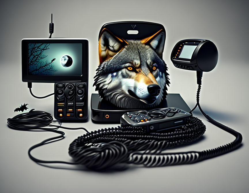 Wolf on the phone