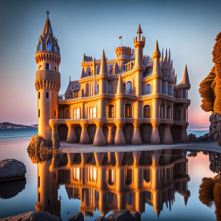 Gaudi Castle by the Seaside