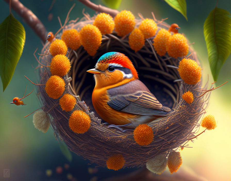 cute bird nest