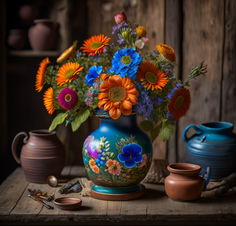 Belle vase avec fleurs
