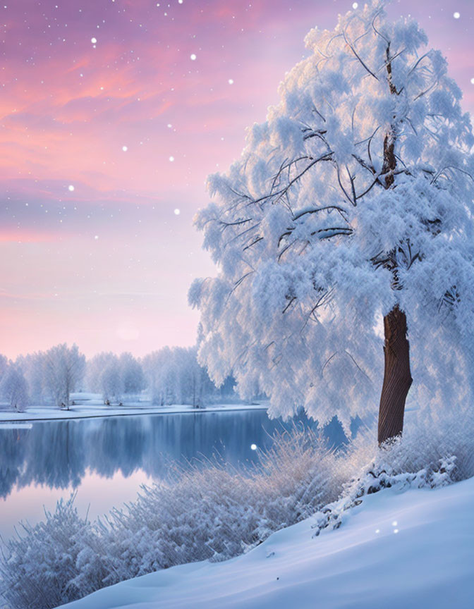 Beautiful tree in winter
