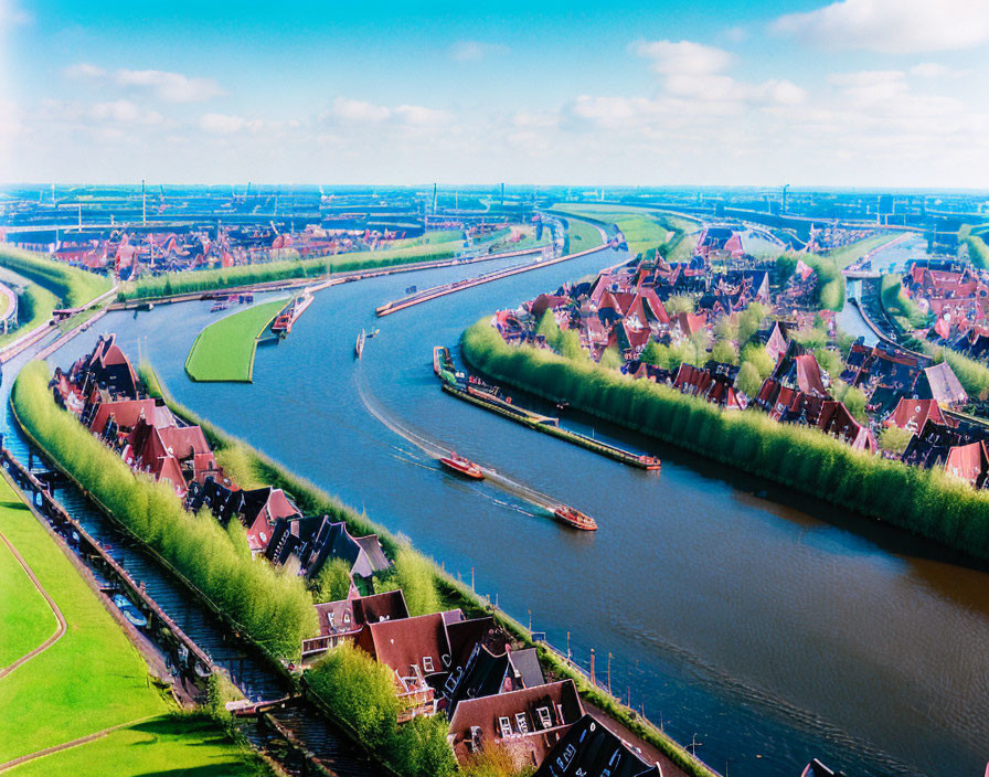 Dutch landscape from above