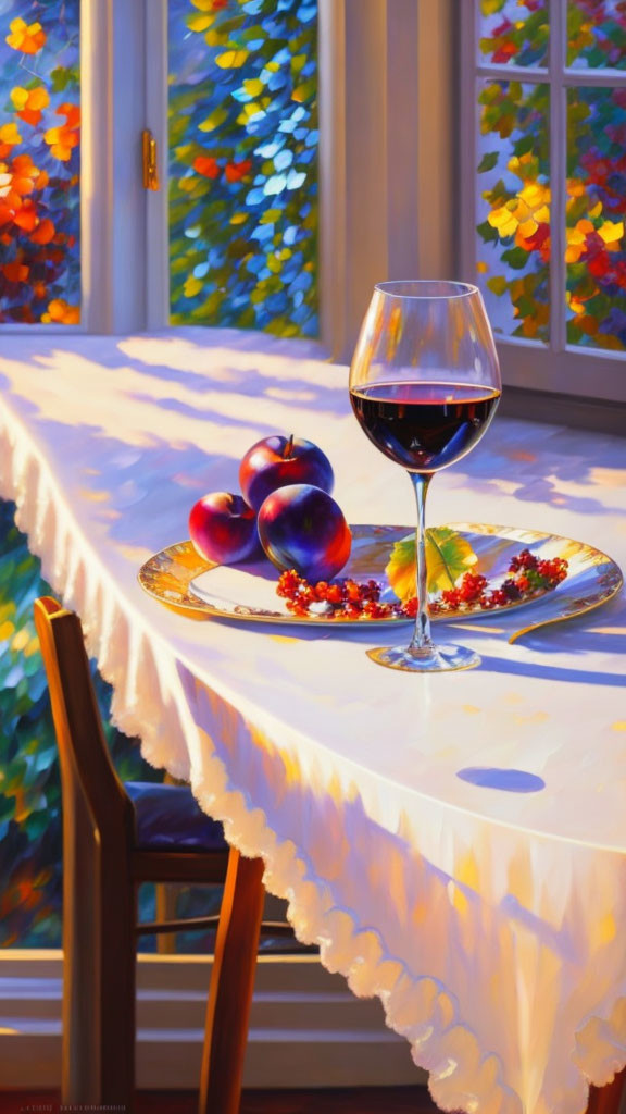 still life with glass of wine 2